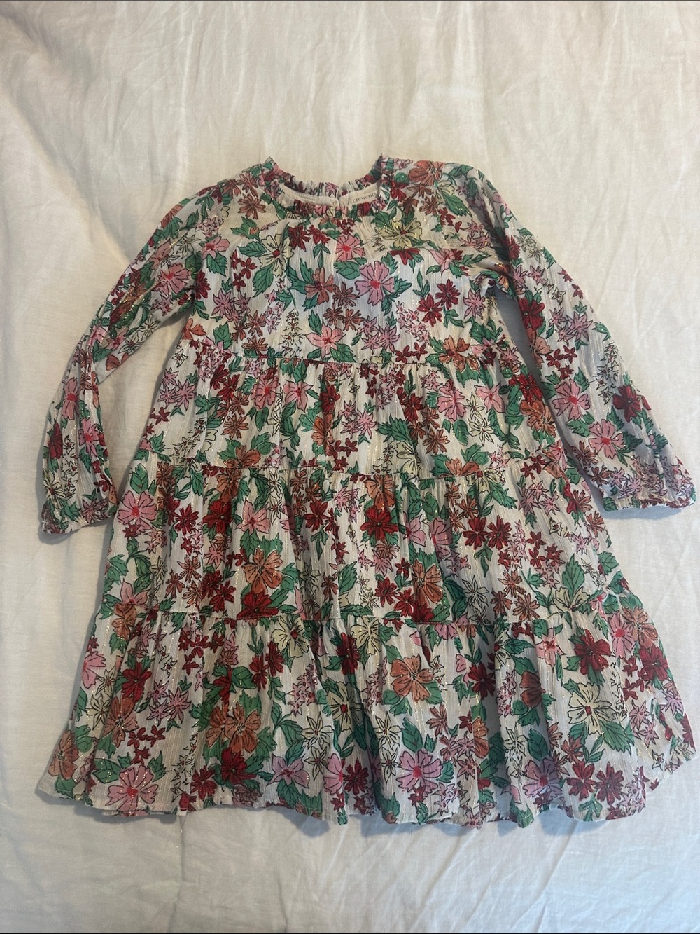Crew cuts Kids floral shimmer dress - size 6 brand new